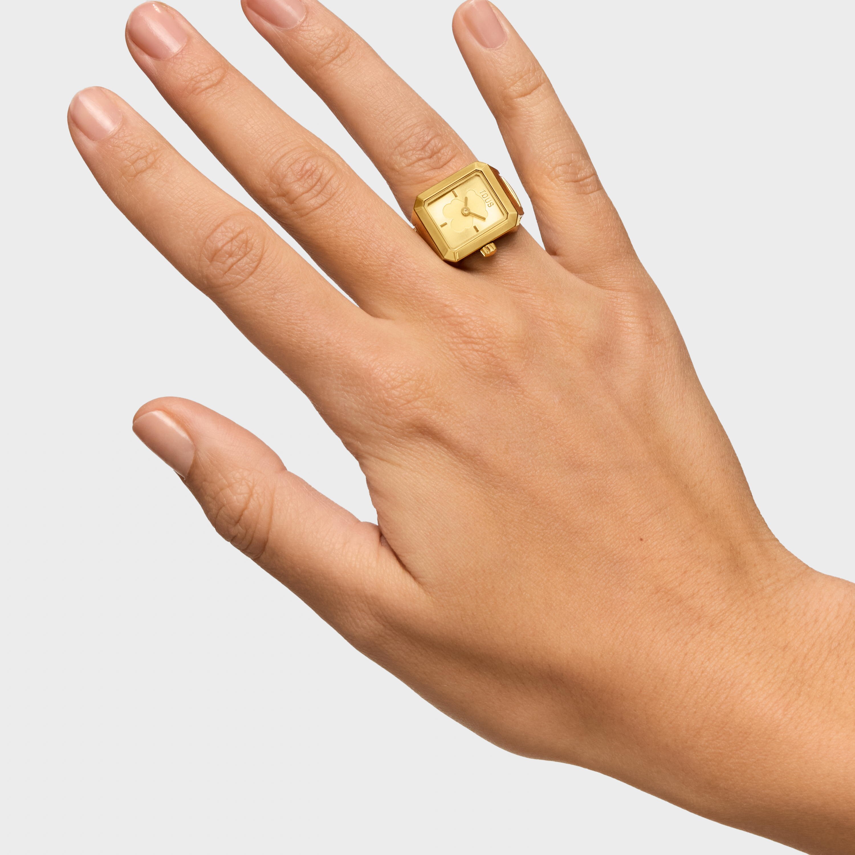 Gold-colored steel analog ring/watch TOUS KARAT | TOUS