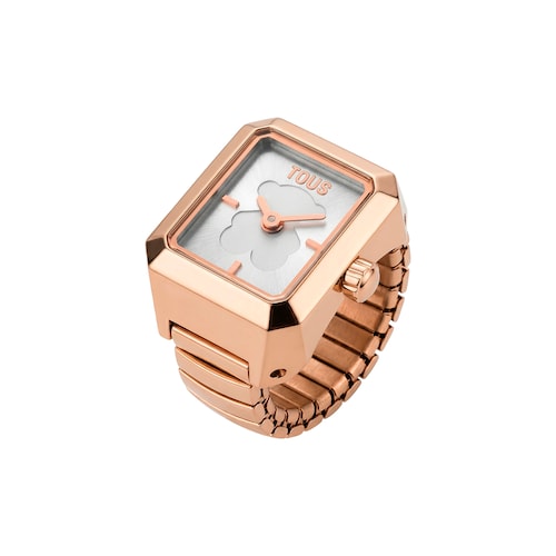 Rose-colored steel analog Ring/Watch TOUS KARAT 