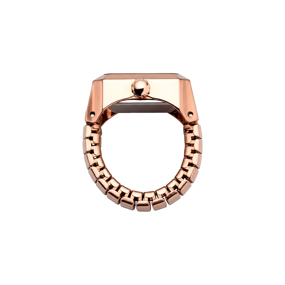 Analogowy Pierścionek/Zegarek z r&oacute;żowej stali TOUS KARAT 