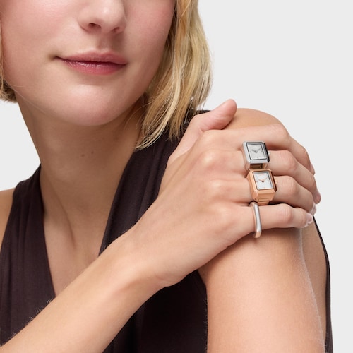 Bague/Montre analogique en acier ros&eacute; TOUS KARAT 