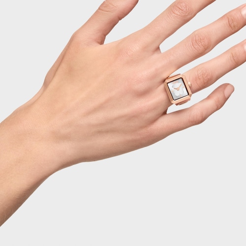 Bague/Montre analogique en acier ros&eacute; TOUS KARAT 