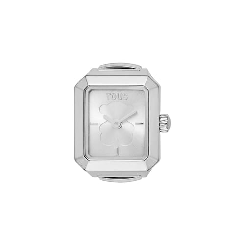 Anillo/Reloj anal&oacute;gico de acero KARAT 