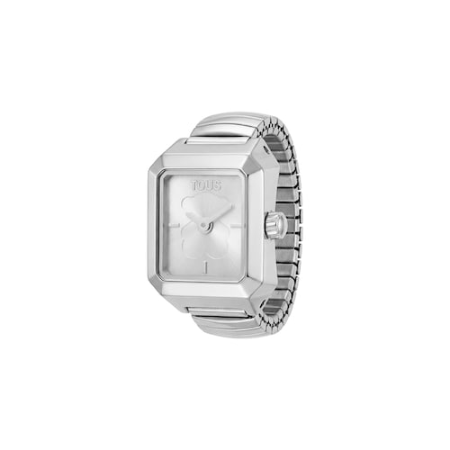 Anillo/Reloj anal&oacute;gico de acero KARAT 