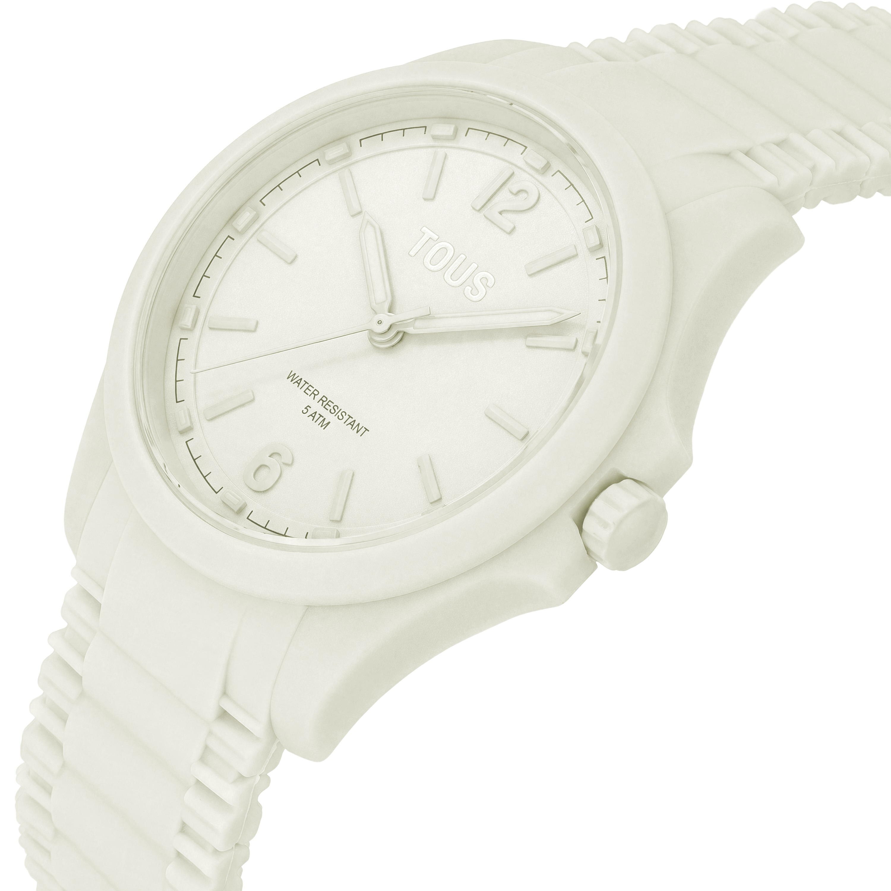 Analog watch and white silicone strap TOUS Drive