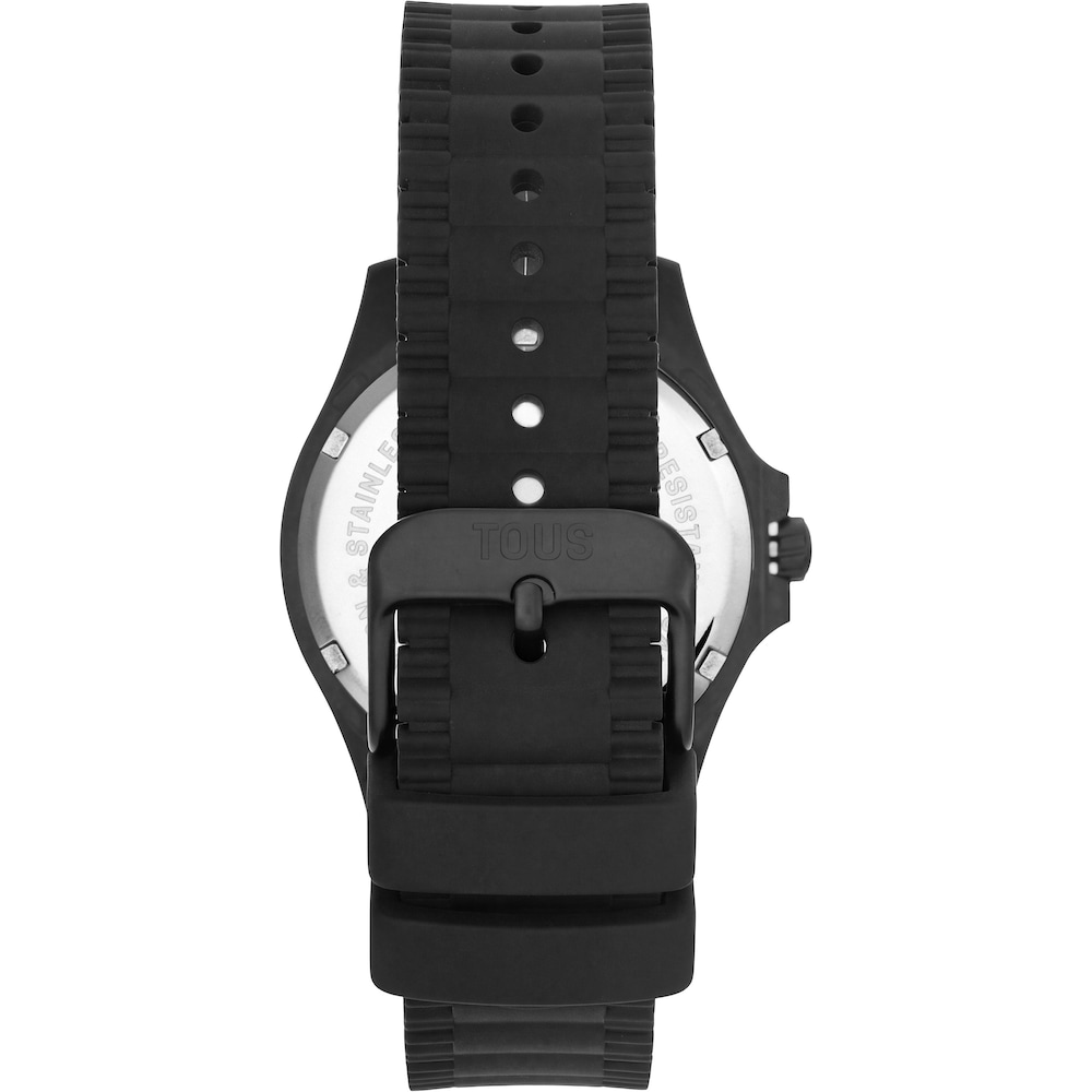 Reloj anal&oacute;gico y correa de silicona negra Drive