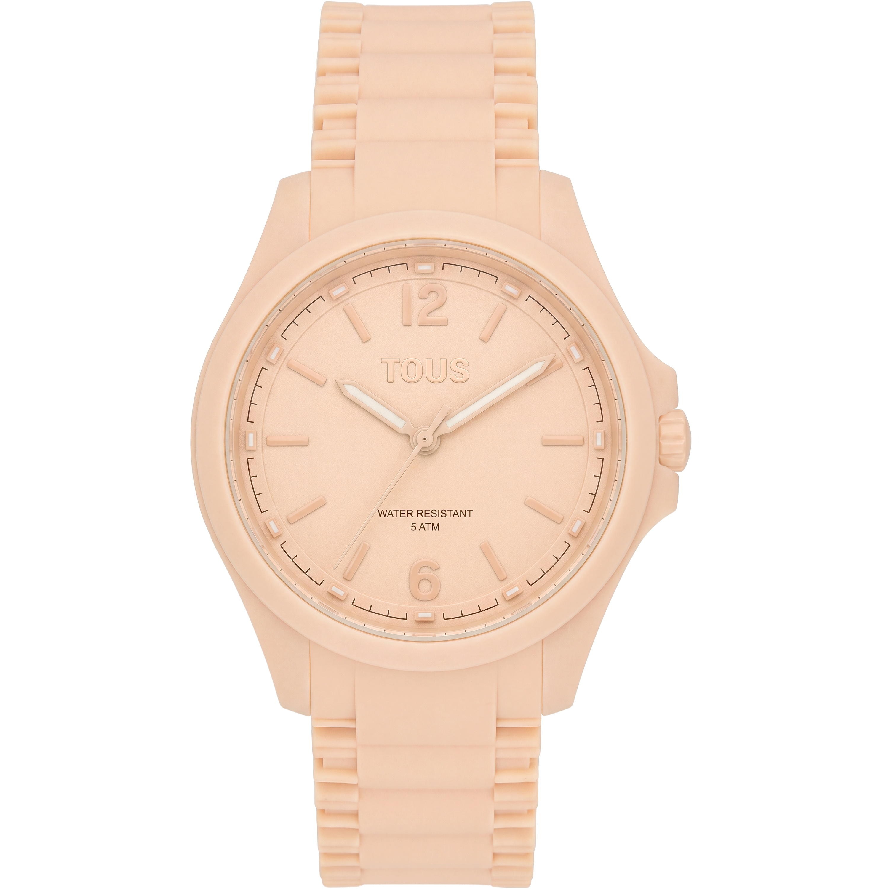 Analog watch and nude-colored silicone strap TOUS Drive