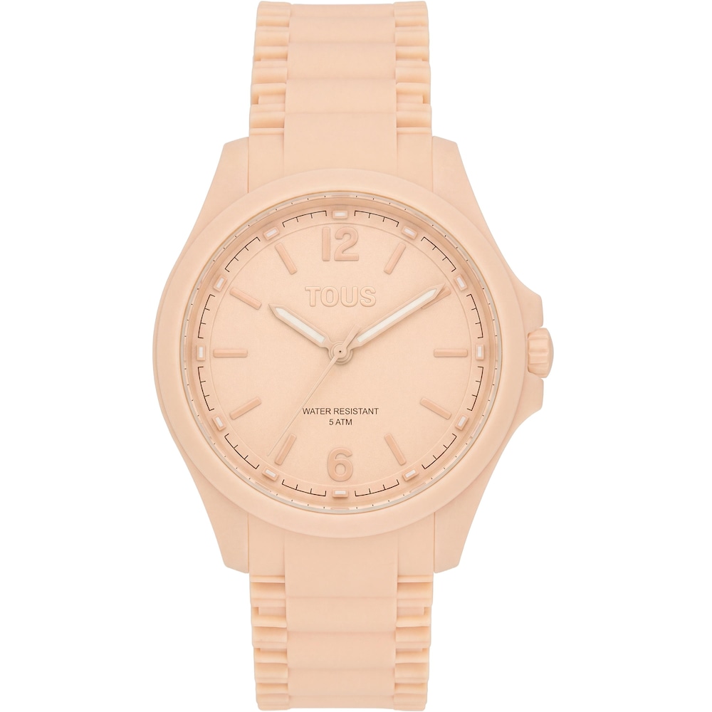 Reloj anal&oacute;gico y correa de silicona nude Drive