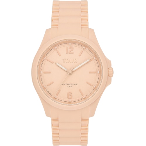 Reloj anal&oacute;gico y correa de silicona nude Drive