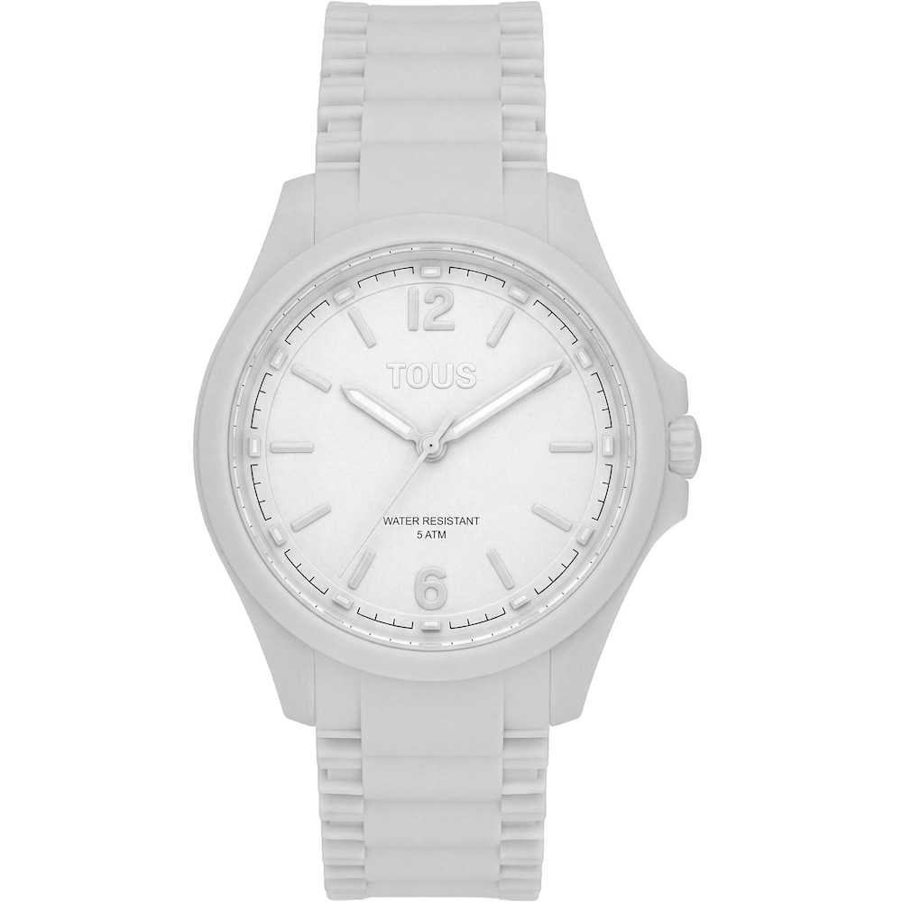Reloj anal&oacute;gico y correa de silicona gris Drive