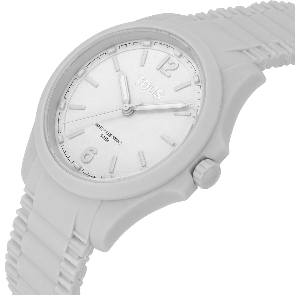 Reloj anal&oacute;gico y correa de silicona gris Drive