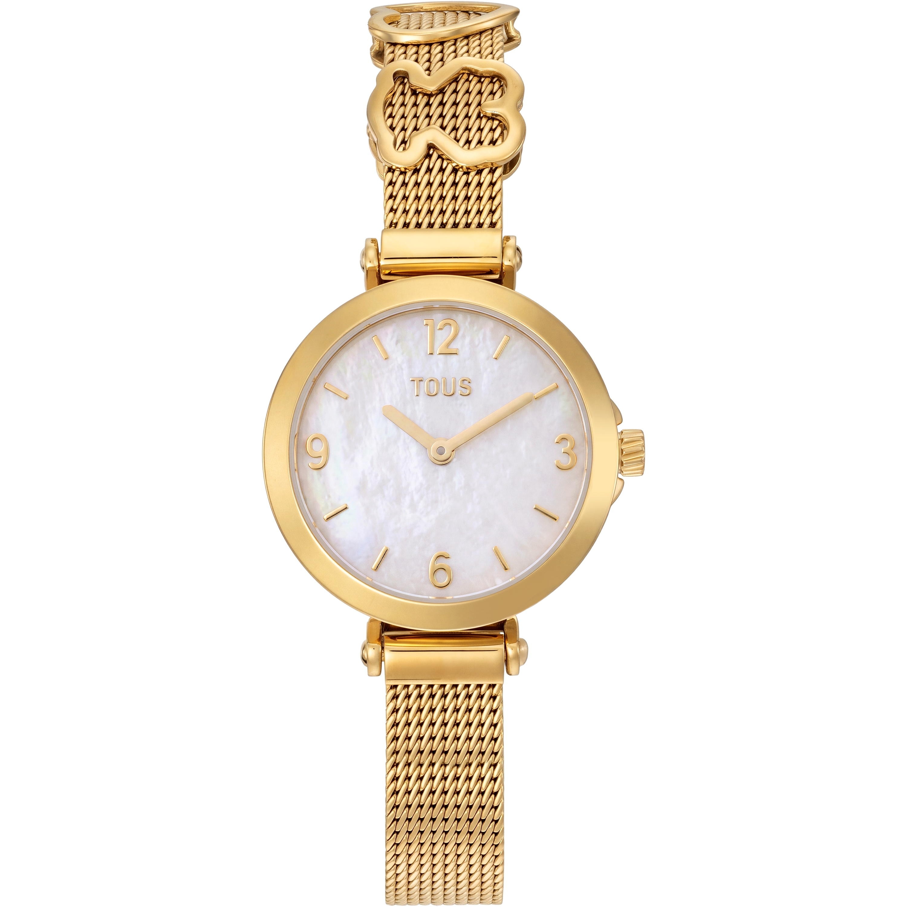 Gold-colored steel Analog watch with mother-of-pearl TOUS Icon Charms