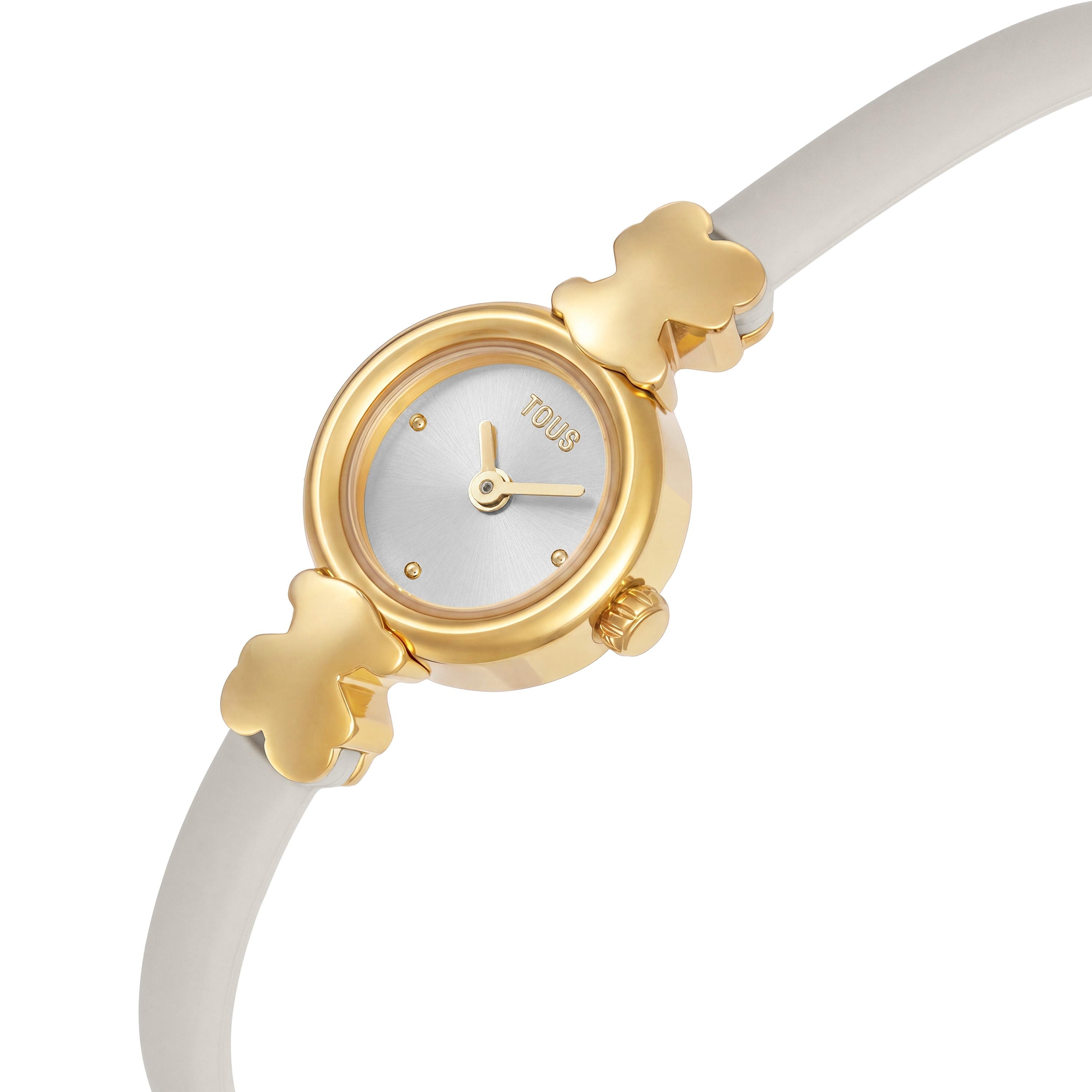 Analog watch and white silicone strap TOUS Icon Chic