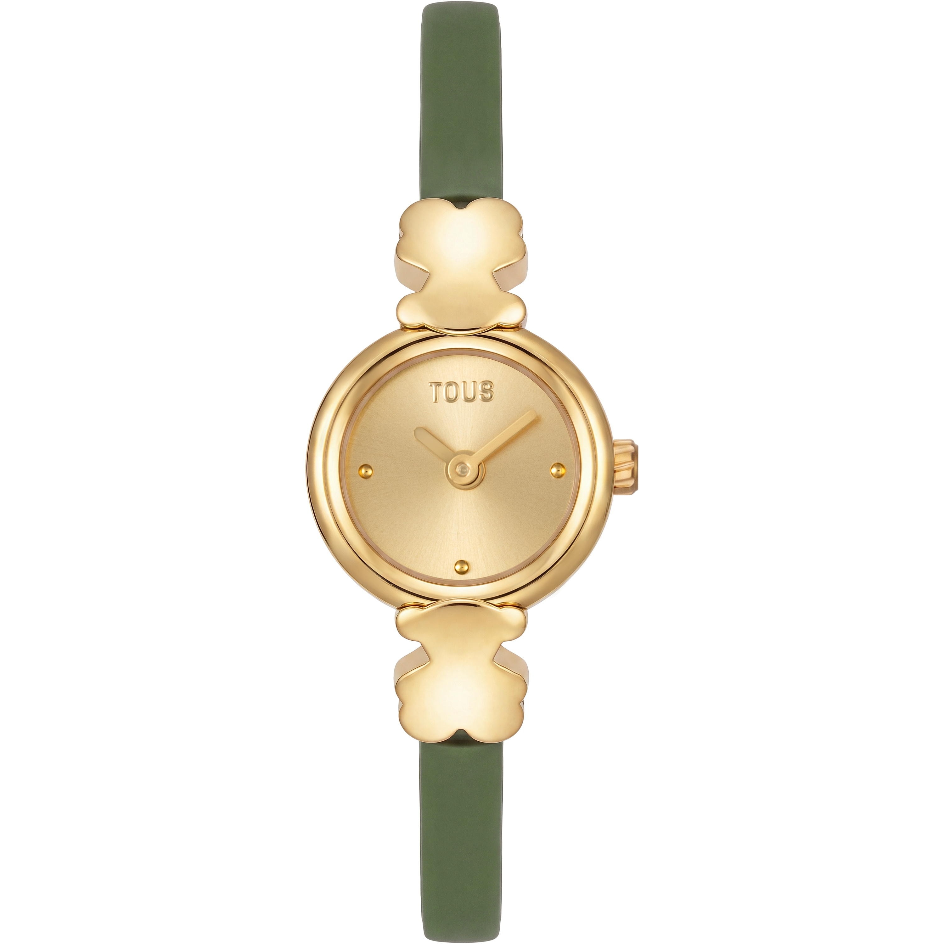 Analog watch and green silicone strap TOUS Icon Chic