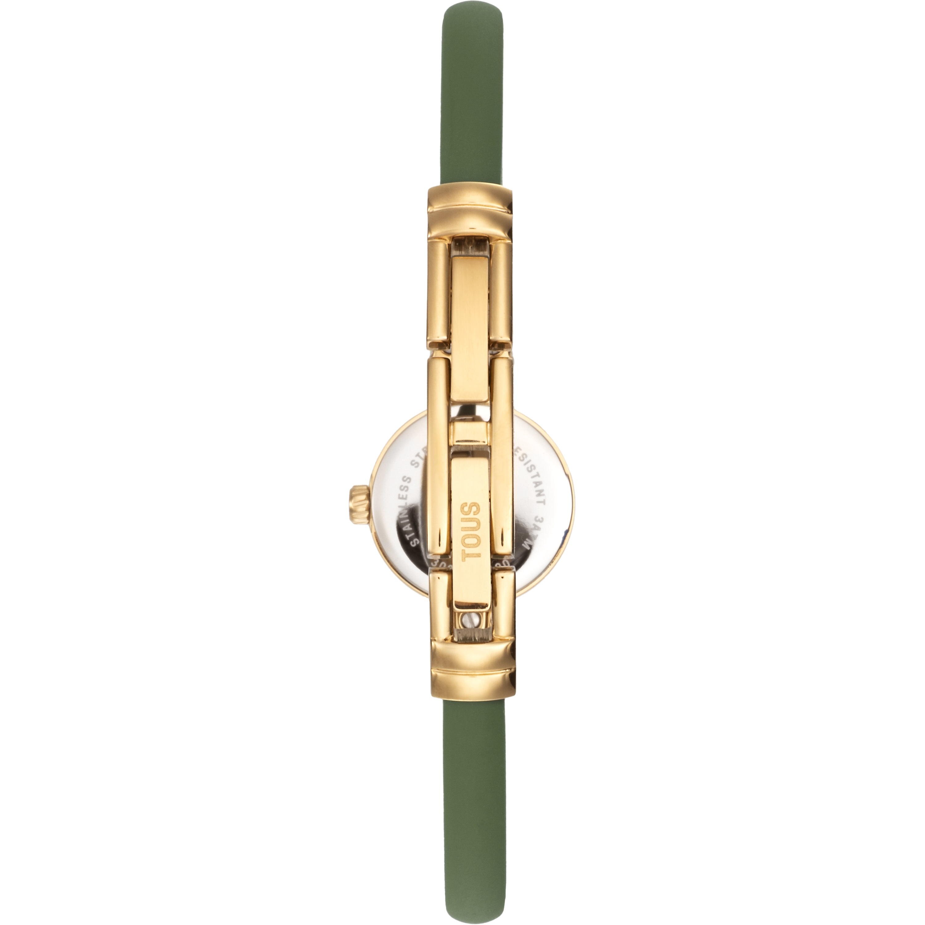 Analog watch and green silicone strap TOUS Icon Chic