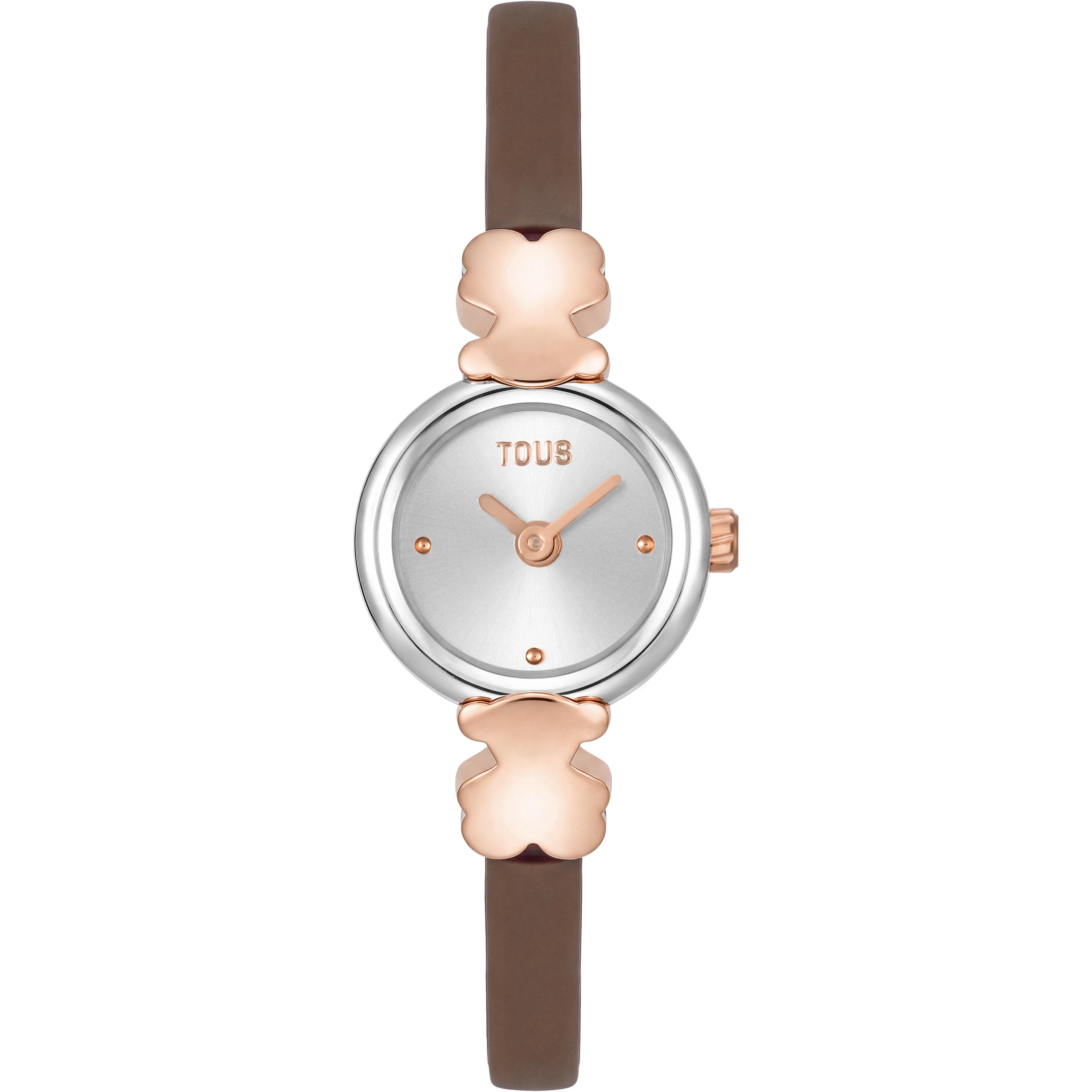 Analog watch and mocha-colored silicone strap TOUS Icon Chic