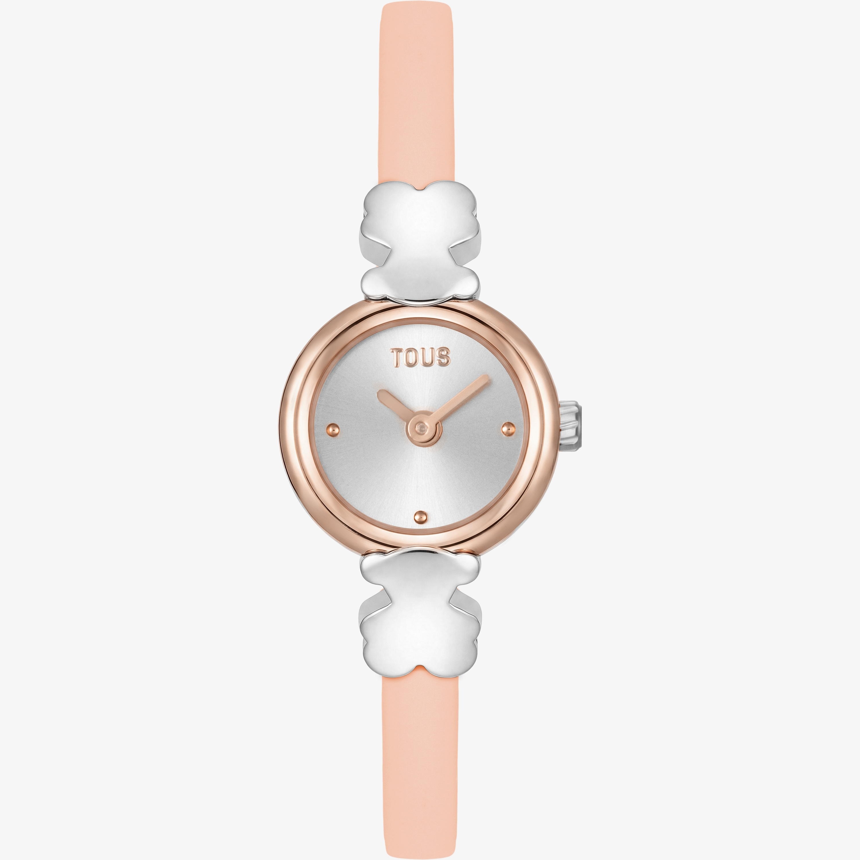 Analog watch and nude-colored silicone strap TOUS Icon Chic