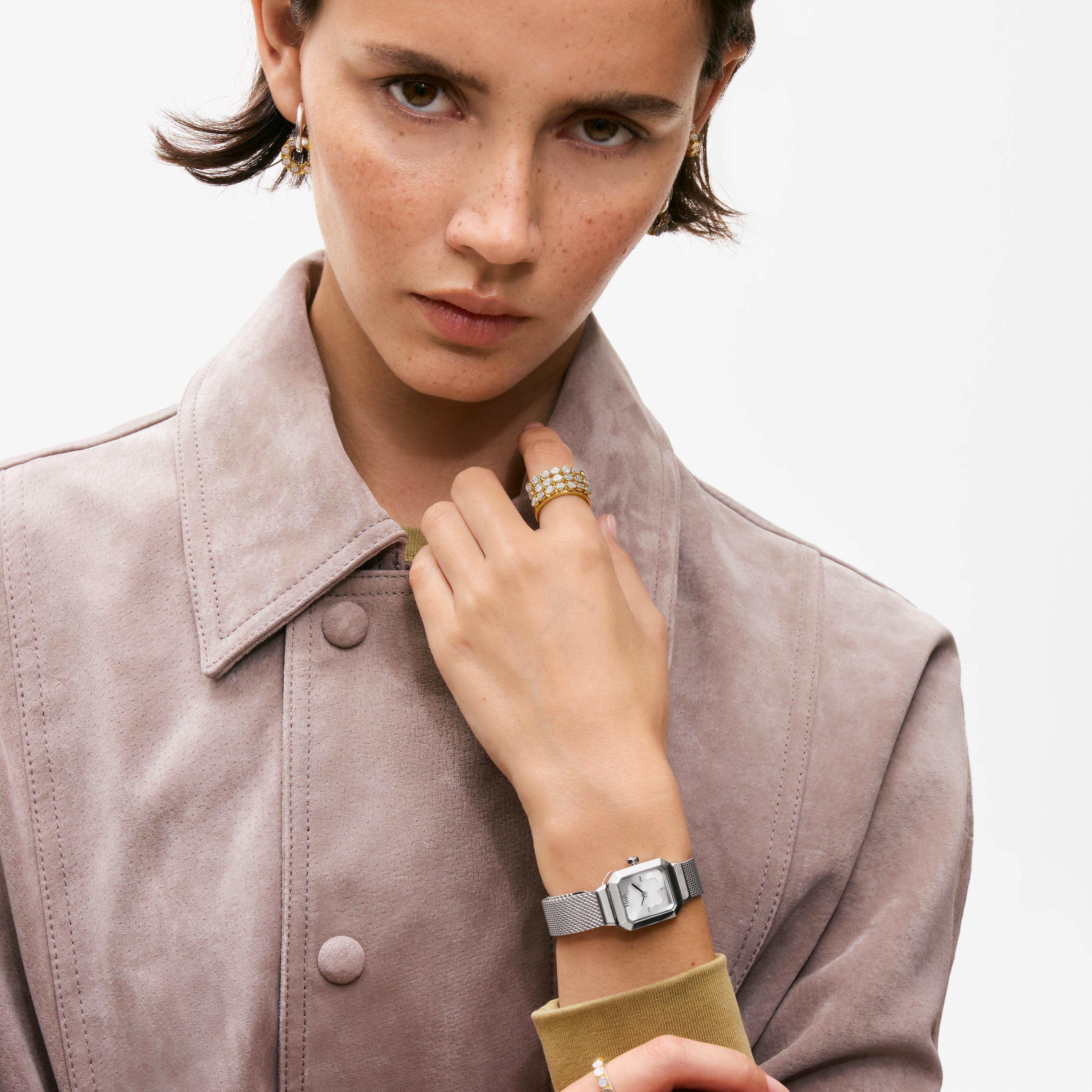 Analog watch with steel and mother-of-pearl TOUS Karat Reveal