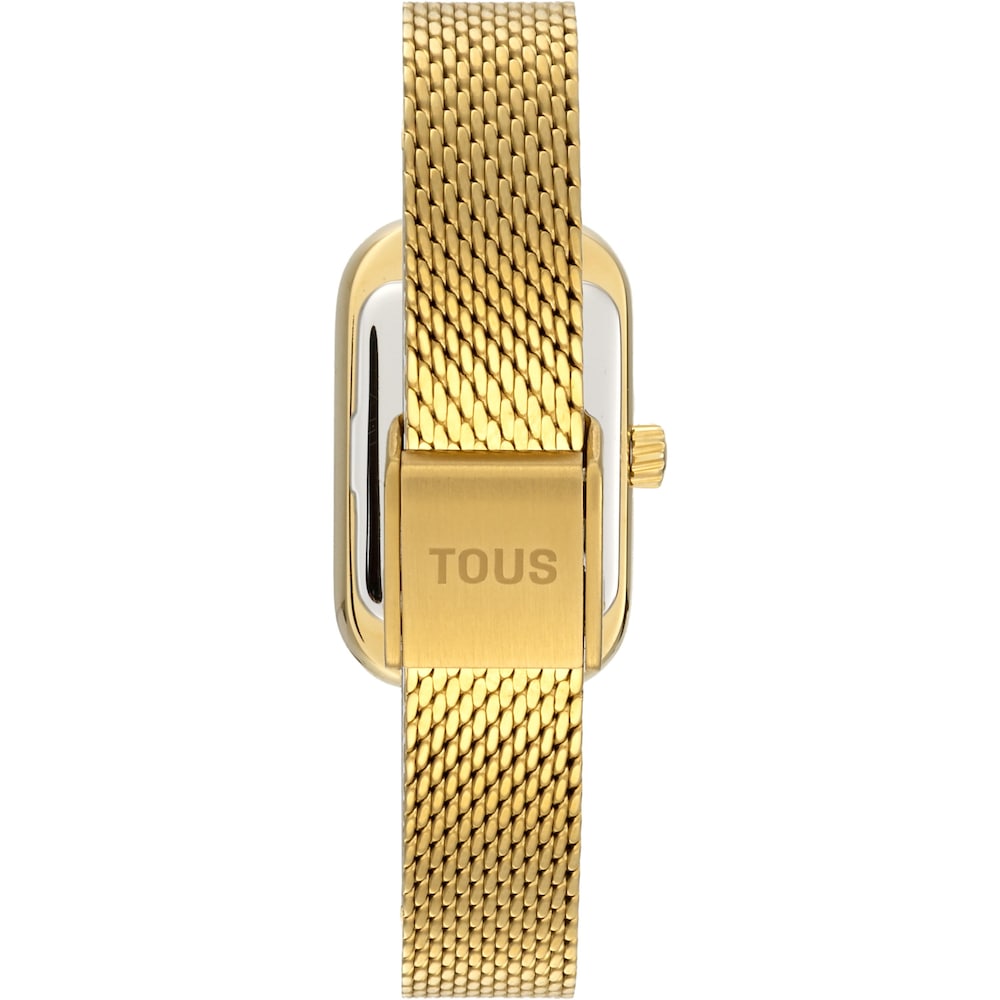 Analog watch with gold-colored steel bracelet and cultured pearl TOUS T-Band Club