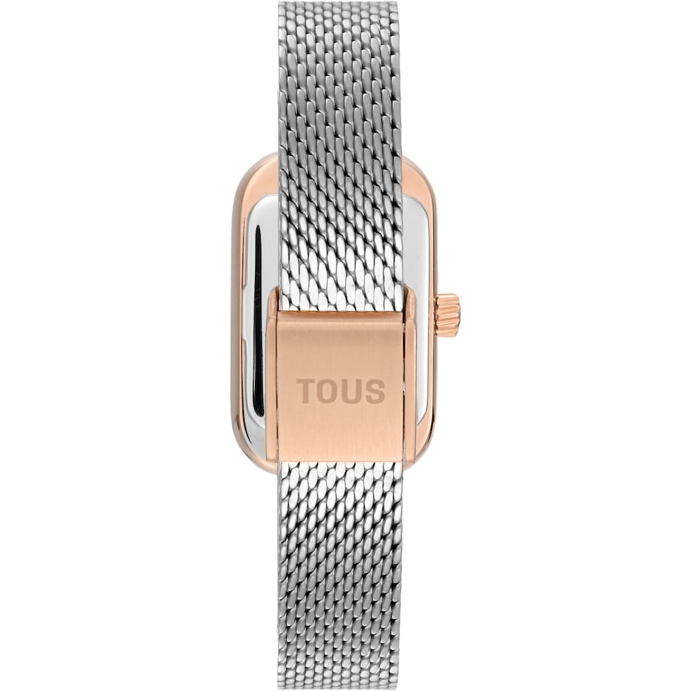 Two-tone pink Analog watch and steel bracelet TOUS T-Band Club