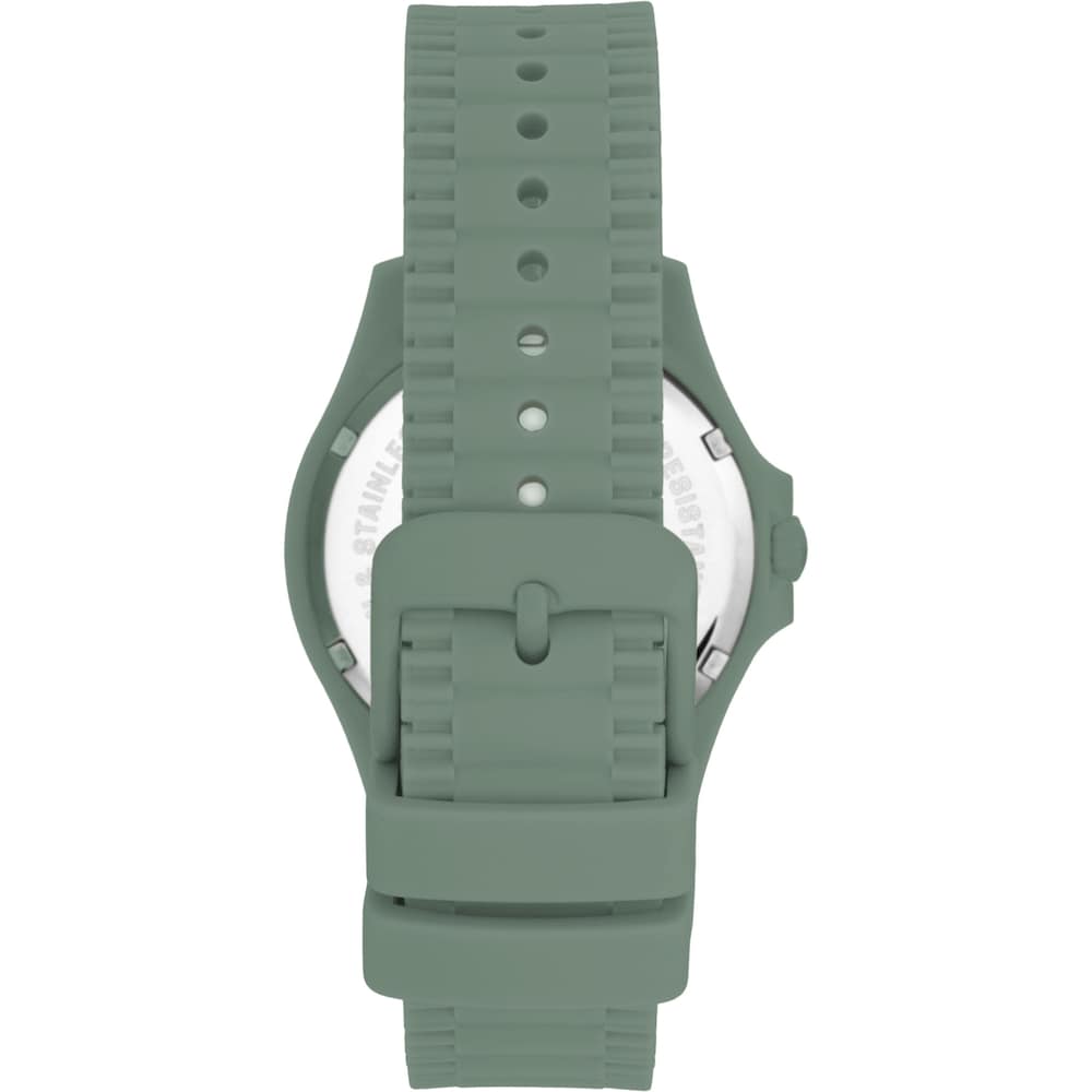 Reloj anal&oacute;gico y correa de silicona verde Drive