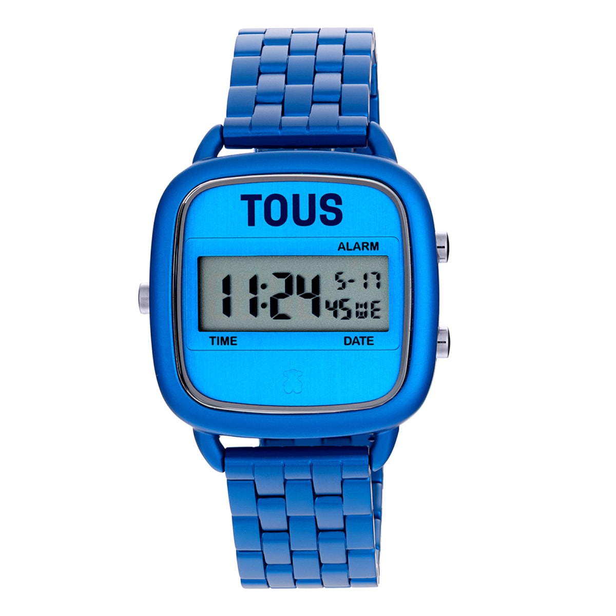Reloj digital con brazalete de aluminio en color azul D-Logo