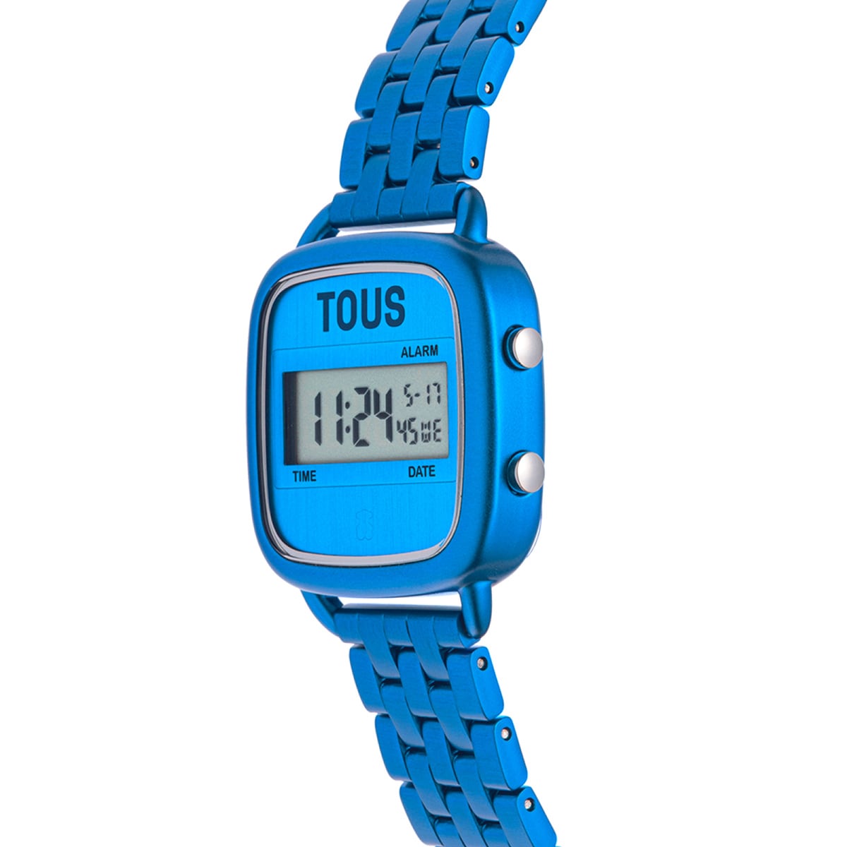 Reloj digital con brazalete de aluminio en color azul D-Logo