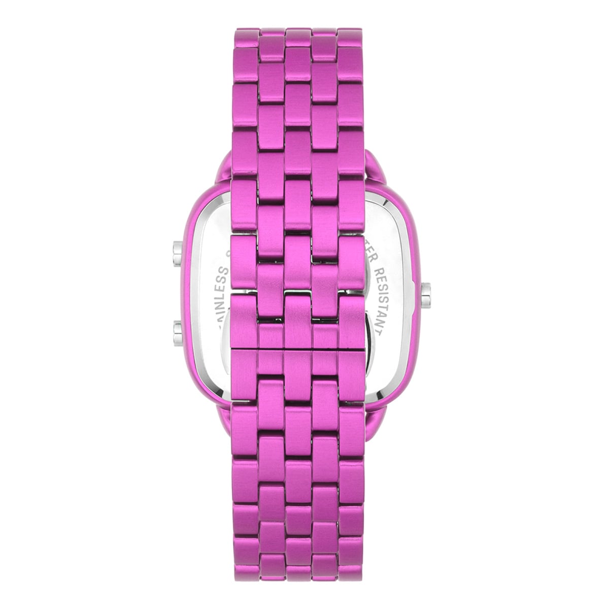 Reloj digital con brazalete de aluminio en color lila D-Logo