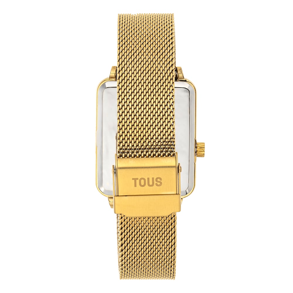 Reloj anal&oacute;gico y digital con brazalete de acero IPG dorado MARS