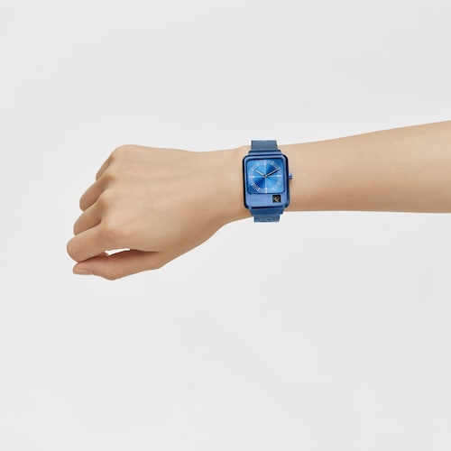 Reloj analógico y digital con brazalete de acero IP azul MARS