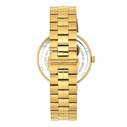 Reloj analógico con brazalete de acero IPG dorado MARS