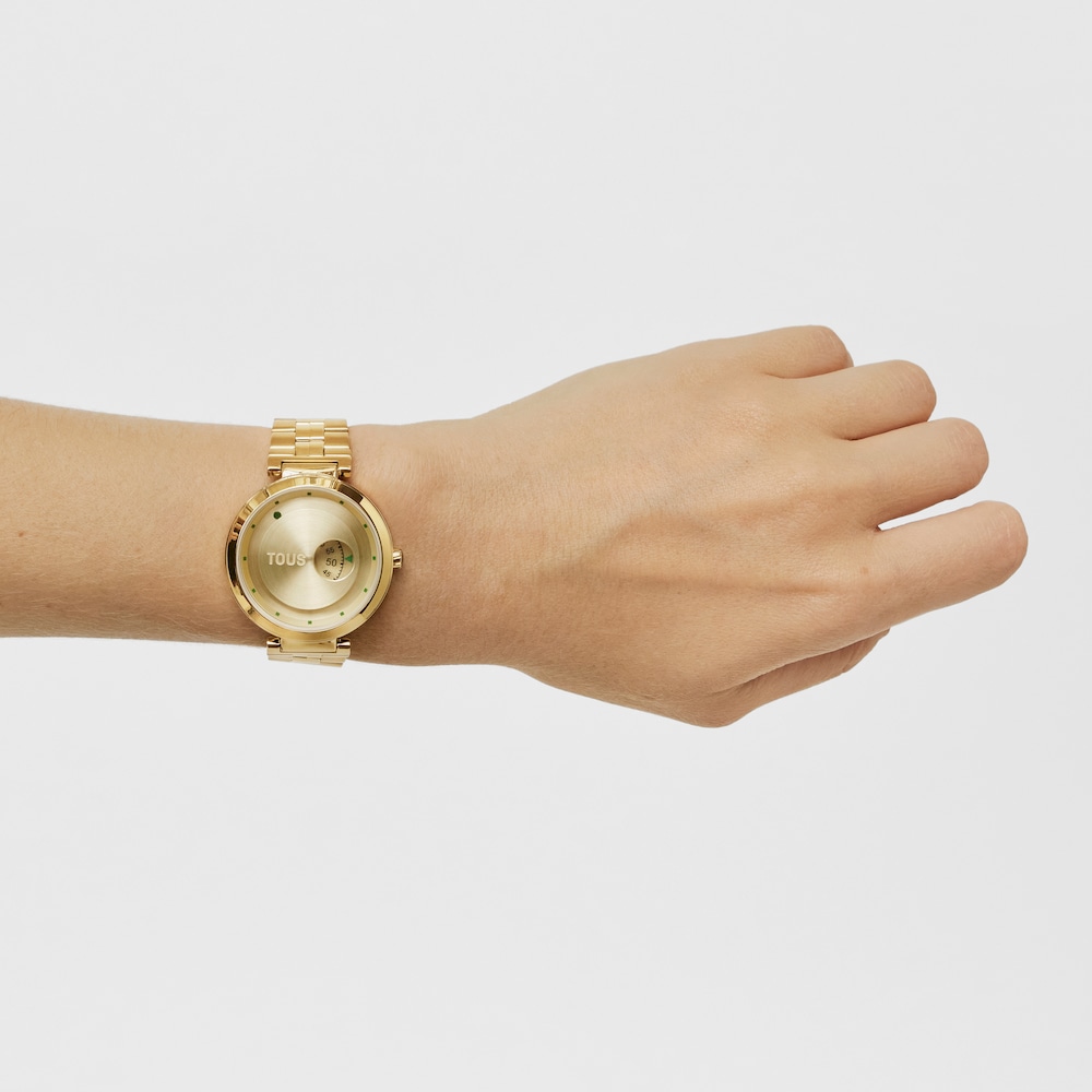 Rellotge anal&ograve;gic amb bra&ccedil;alet d'acer IPG daurat MARS