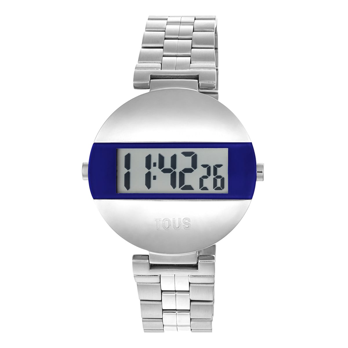 Tous - Reloj Digital Con Brazalete De Acero Y Color Azul Marino Mars - Único