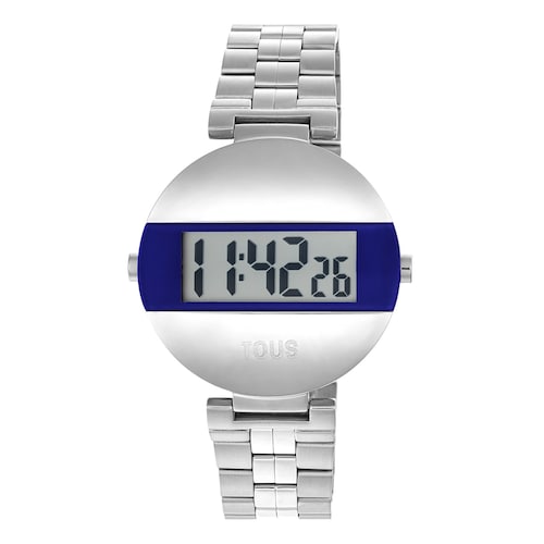 Reloj digital con brazalete de acero y color azul marino MARS
