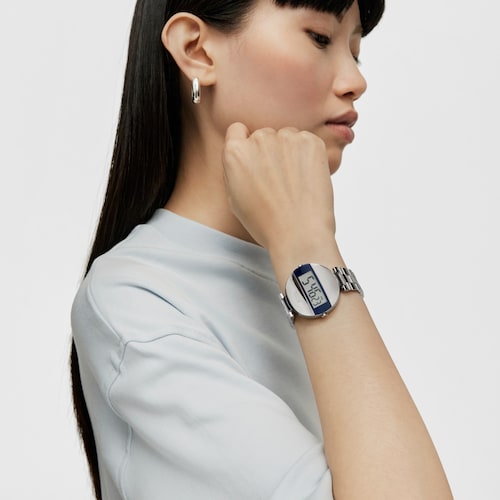 Reloj digital con brazalete de acero y color azul marino MARS