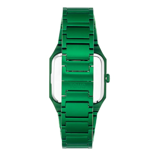 Karat Squared Analogue watch with green aluminum strap
