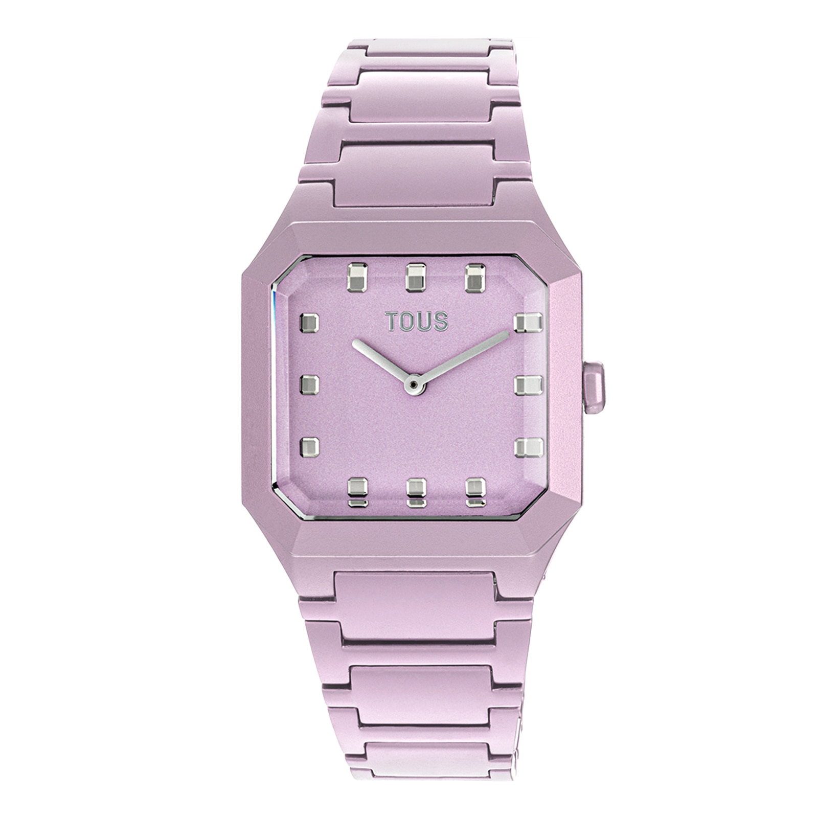 Karat Squared Analogue watch with rose-colored aluminum strap