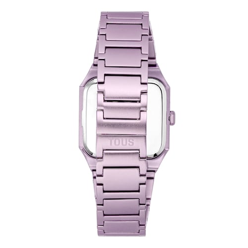 Karat Squared Analogue watch with rose-colored aluminum strap