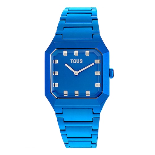 Karat Squared Analogue watch with blue aluminum strap