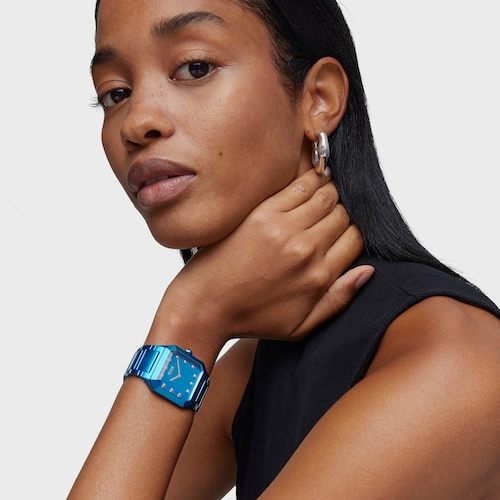 Karat Squared Analogue watch with blue aluminum strap