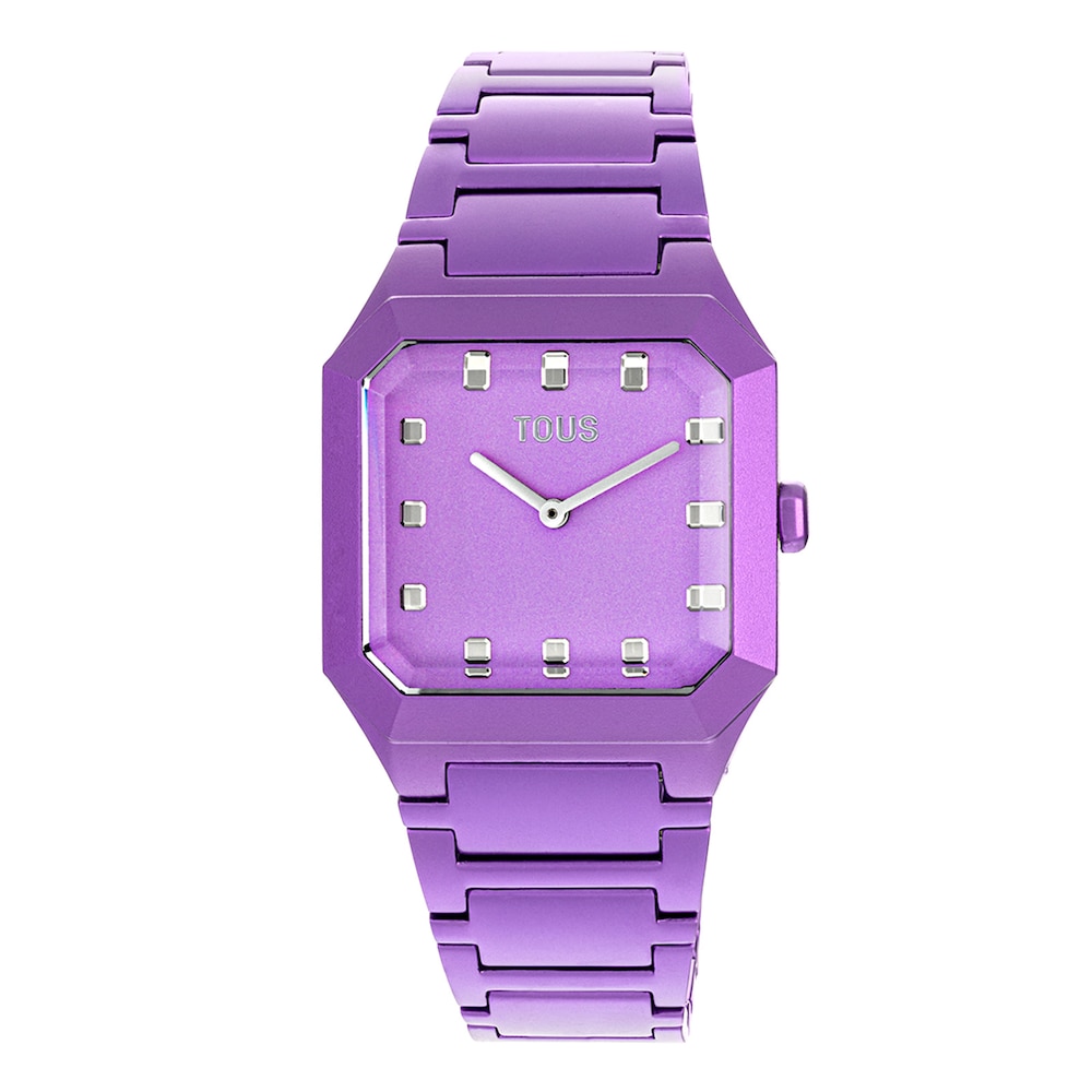 Karat Squared Analogue watch with lilac-colored aluminum strap image number 0
