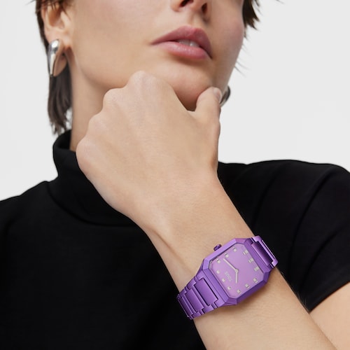 Karat Squared Analogue watch with lilac-colored aluminum strap