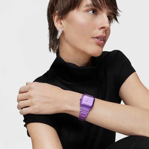 Karat Squared Analogue watch with lilac-colored aluminum strap