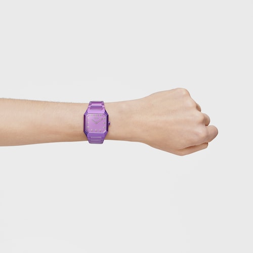 Karat Squared Analogue watch with lilac-colored aluminum strap