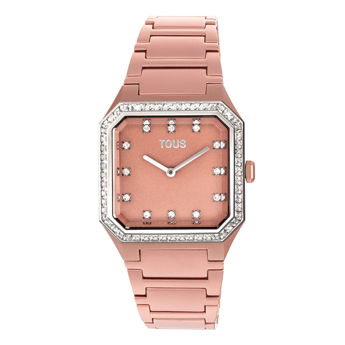 Tous - Reloj Analógico Con Brazalete De Aluminio Rose Gold Y Zirconias Karat Squared - U