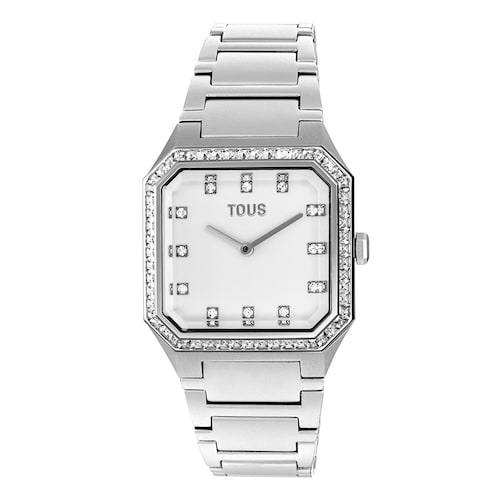 Karat Squared Analogue watch with aluminum strap and zirconias