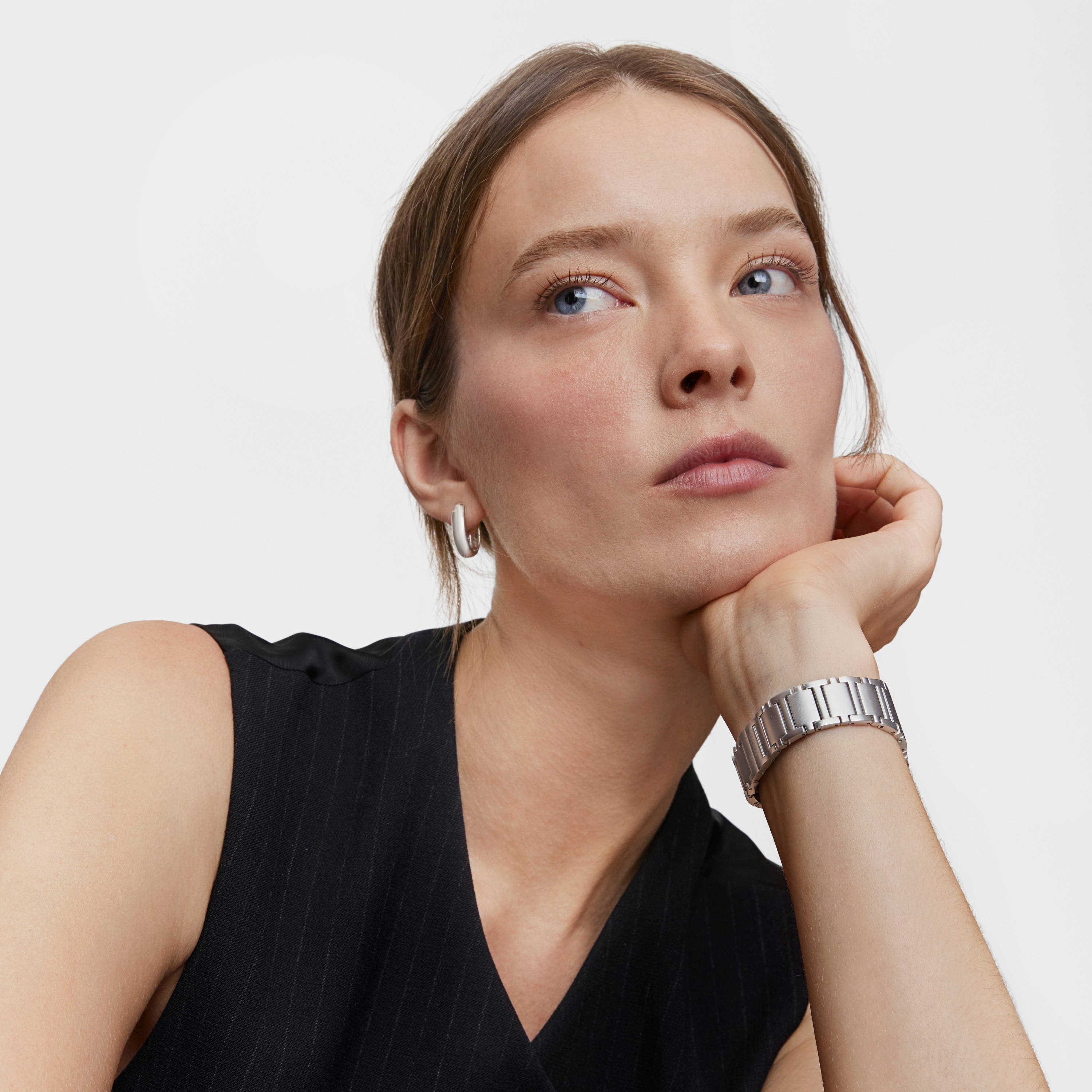 Karat Squared Analogue watch with aluminum strap and zirconias