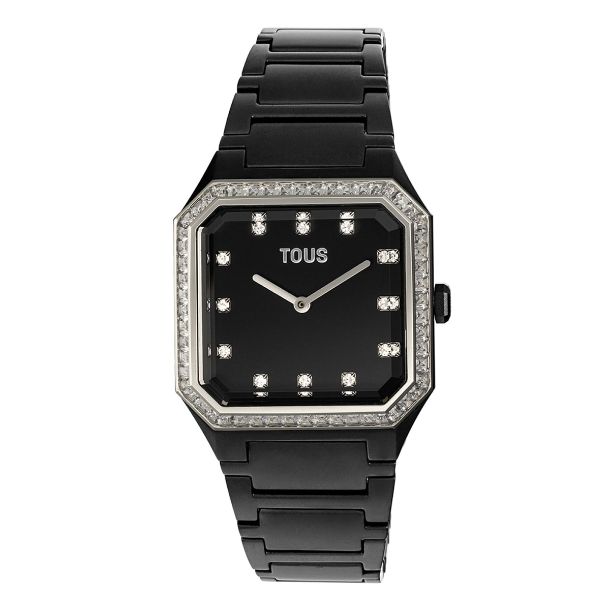 Tous - Reloj Analógico Con Brazalete De Aluminio Negro Y Zirconias Karat Squared - Único