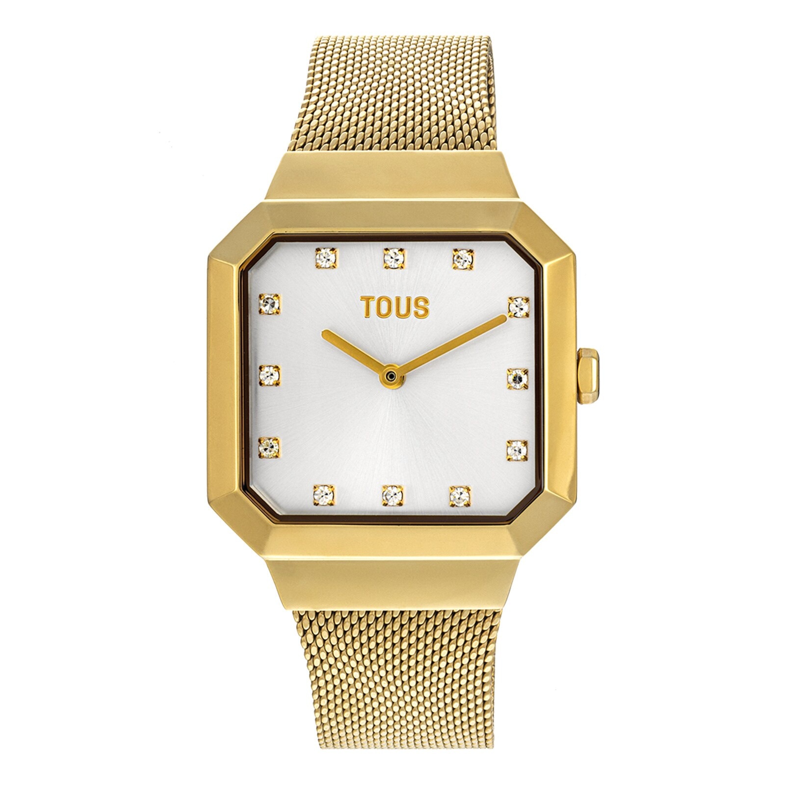 Karat Squared Analogue watch with gold-colored IPG steel wristband