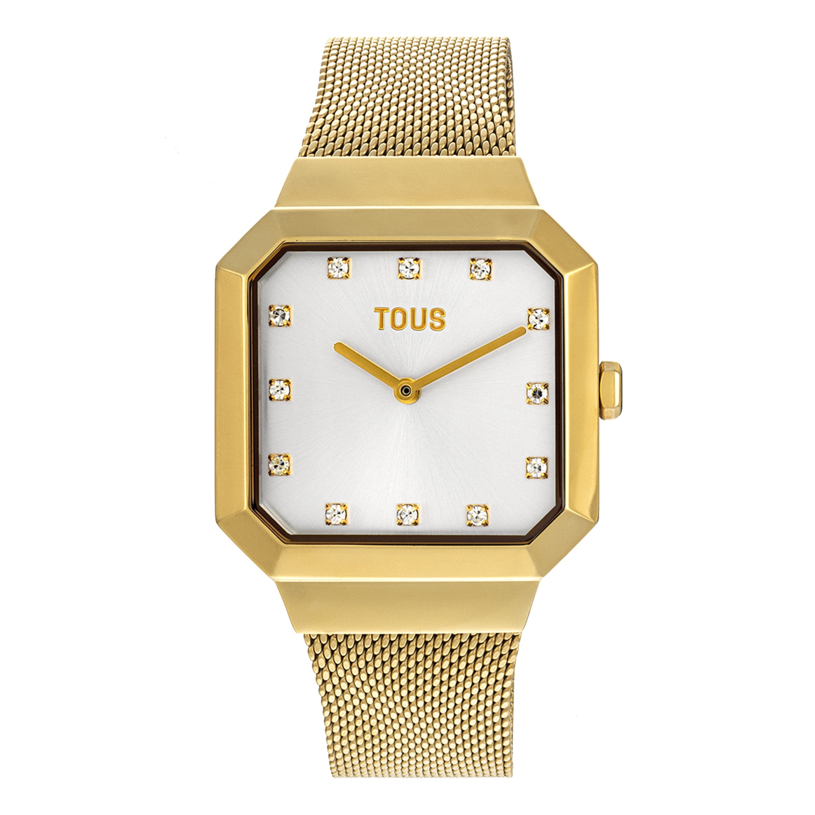Reloj analógico con brazalete de acero IPG dorado Karat Squared