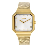 Karat Squared Analogue watch with gold-colored IPG steel wristband